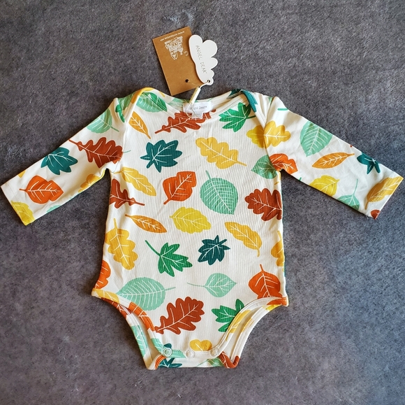 Angel Dear Autumn Leaves Long Sleeve Onsie Size 0-3mo. NWT - Picture 5 of 7